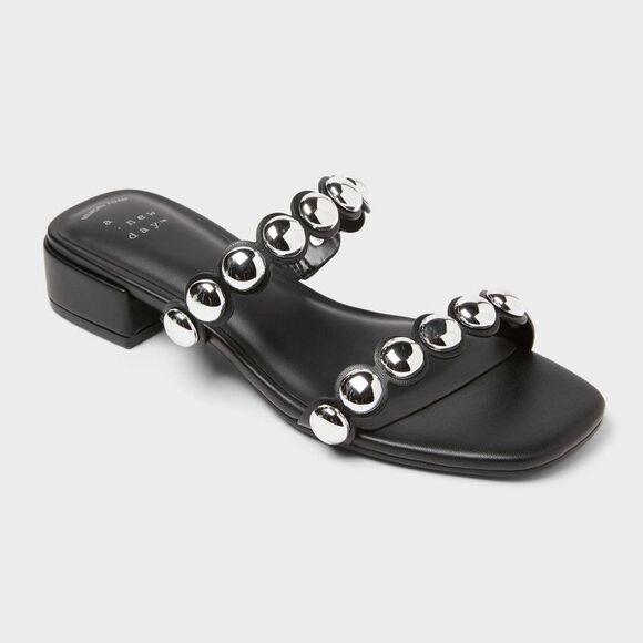 A New Day Shoes - Open Box - A New Day - Women’s Caity Sandals with Memory Foam Insole - A  Black